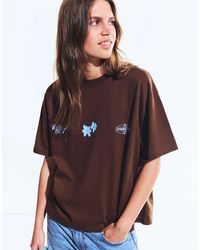 Bershka - Short Sleeve Oversize Print T-shirt - Lyst