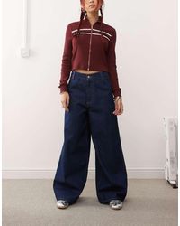 Collusion - Wide Leg Seam Detail Jeans - Lyst