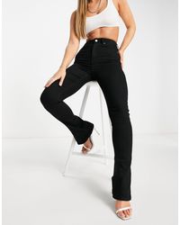 NA-KD Jeans skinny a vita alta elasticizzati neri - Nero