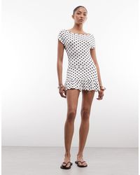 navy blue dress for baby girl Silence + Noise Taylor Asymmetric One Shoulder Mini Dress in Pink