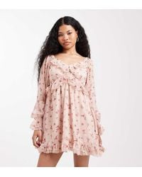 Miss Selfridge - Ruffle Chiffon Mini Dress - Lyst
