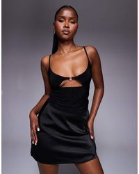 Missy Empire - Slinky Detail Front Cut Out Cami Top - Lyst