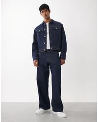 Jack & Jones - Dave - jean d'ensemble ample à rayures - délavage foncé - Lyst