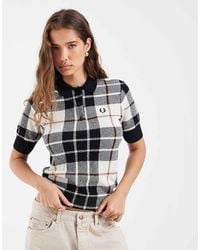 Fred Perry - Tartan Boucle Knitted Polo Shirt - Lyst