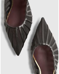 River Island - Panelled Mesh Slingback Court Heels - Lyst