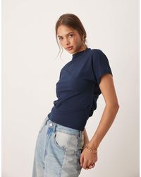 ASOS - Twist Shoulder Drapey Top - Lyst