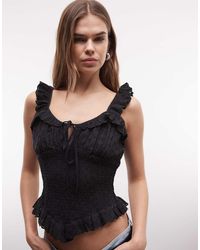 Reclaimed Vintage - Cotton Rich Lace Trim Top - Lyst