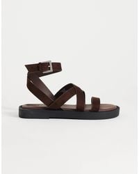 TOPSHOP - Sasha Strappy Flat Sandals - Lyst