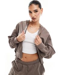 The Couture Club - Co-ord Emblem Relaxed Zip Through Hoodie - Lyst