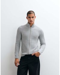 Blend - Knitted Zip Through Jacket - Lyst