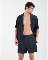 ASOS - Co-Ord Plisse Swim Shorts - Lyst