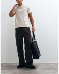 Prohibited - Revival Pinstripe Pleated Loose Fit Pants - Lyst