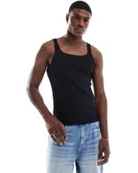 ASOS - Essentials Muscle Fit Singlet With Square Neck - Lyst