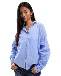 Pieces - Oversized Casual Katoenen Overhemd - Lyst