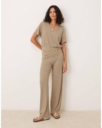 ASOS - Wide Leg Trouser Co-ord Stripe - Lyst