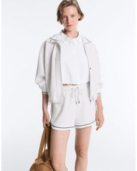Oysho - Cotton Piqué Shorts With Piping - Lyst