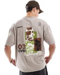 ASOS - Oversized T-shirt With Floral Graphic - Lyst