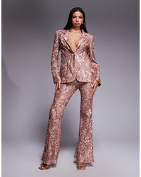 ASOS - Lace Kick-flare Tailored Trouser Co-ord - Lyst