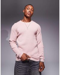 ASOS - Essential Muscle Fit Knitted Rib Jumper - Lyst