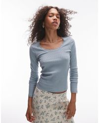 TOPSHOP - – langärmliges oberteil aus pointelle-spitze - Lyst