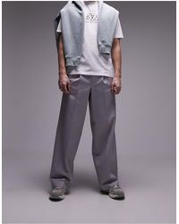 TOPMAN - Pantalones claro muy holgados con cinturilla elástica - Lyst
