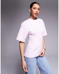 ASOS - Cinched Detail Interlock Oversized Tee - Lyst