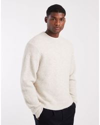 Only & Sons - Pull coupe carrée en maille avec col ras - Lyst