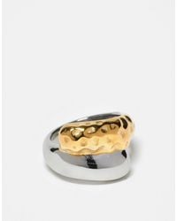 Kaiia - Exclusive Stainless Steel Chunky Wrap-around Ring - Lyst