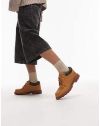 Timberland - Zapatos Color Trigo Impermeables De Caña Media Con Cordones De Nobuk De - Lyst