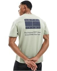Tommy Hilfiger - Essential cb flag - t-shirt vestibilità classica grigia con logo - Lyst