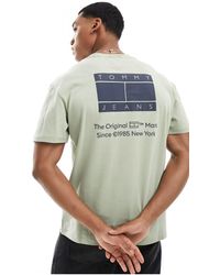Tommy Hilfiger - Essential - t-shirt coupe classique avec drapeau cb - gris - Lyst