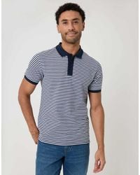 Threadbare - Stripe Cotton Pique Polo Shirt - Lyst