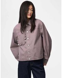 Pieces - Denim Jacket - Lyst