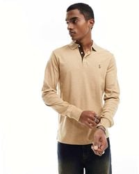 Polo Ralph Lauren - Custom-Fit Polo Van Pimakatoen Met Lange Mouwen En Multi Icoonlogo - Lyst