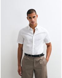 ASOS - – regulär geschnittenes, elegantes hemd aus leinenmix - Lyst