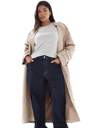 ASOS - Vaqueros Elásticos Y Cómodos De Pernera Recta Con Acabado Enjuagado De Asos Design Curve-Azul Marino - Lyst