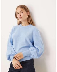 Vila - Balloon Sleeve Knitted Jumper - Lyst