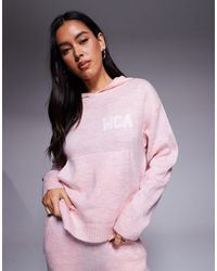 ASOS - Weekend collective - sweat à capuche d'ensemble en maille avec imprimé universitaire - Lyst