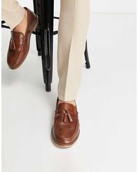 ASOS - Loafers Met Kwastje Van Lichtbruin Leer Met Naturel Zool - Lyst