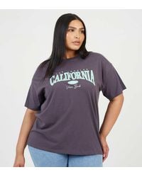 Brave Soul - Curve Graphic Print Oversized T-Shirt - Lyst