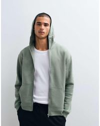 ASOS - Essentials Relaxed Zip Through Hoodie - Lyst