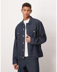 ASOS - Co-Ord Striped Denim Jacket - Lyst