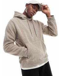 Only & Sons - Sudadera Beis Con Capucha De Tejido Tipo Peluche De -Negro - Lyst