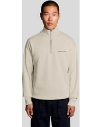 Lyle & Scott - Heavyweight Script 1/4 Zip Sweatshirt - Lyst