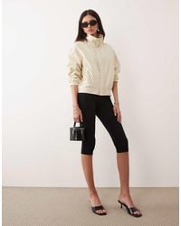 Mango - Dots 100% Cotton High Neck Zip Through Jacket - Lyst