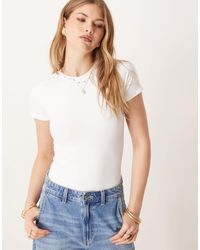 ASOS - T-shirt sans coutures sculptant à col ras - Lyst