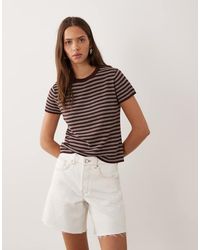 Mango - Short Sleeve Knitted Top - Lyst