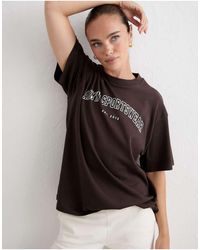 Aim'n - Chocolate Varsity Boyfriend T-Shirt - Lyst
