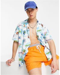 Collusion - Holiday Print Revere Short Sleeve Shirt - Lyst