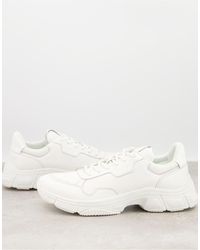 calvin klein chunky white trainers